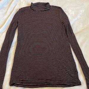American Eagle Maroon and white striped long sleeve